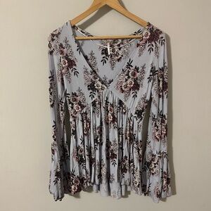 Free People Speak Easy Floral-Print Blouse